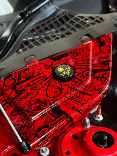 Unique Hydro Dipped Mustang Engine Break Fluid Reservoir Cover